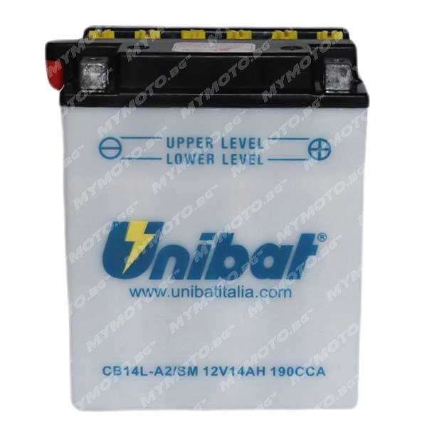 Акумулатор UNIBAT CB14L-A2 - 12 V / 14 Ah п. ток 190 A с десен+