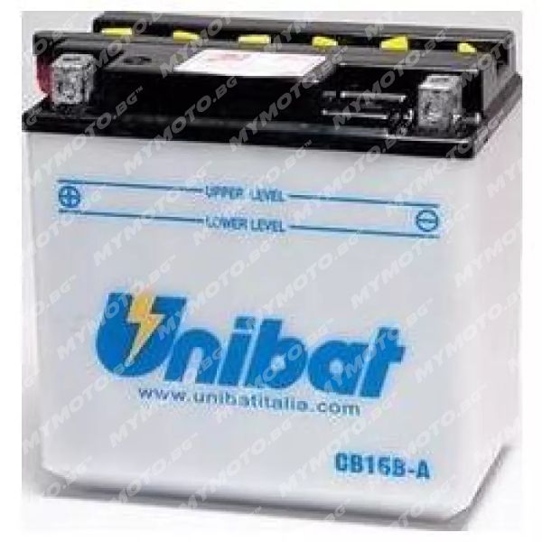 Акумулатор UNIBAT CB16B-A - 12 V / 16 AH п. ток 207 A с ляв+