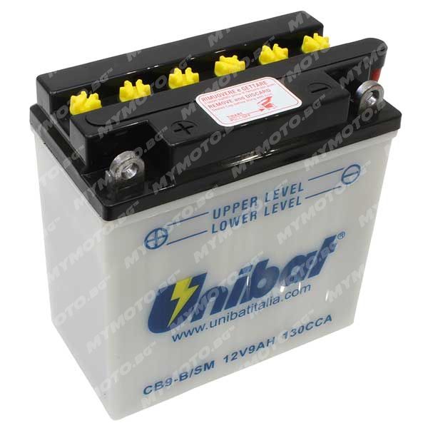 Акумулатор UNIBAT CB9L-B - 12 V / 9 Ah п. ток 130 A с десен+